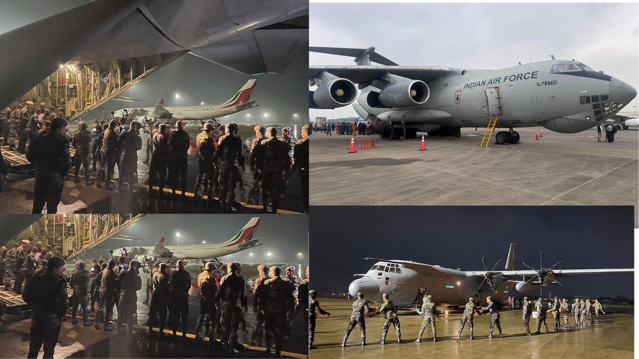 Lockheed Martin C-130J Super Hercules aircraft being loaded with supplies for Operation Sagar Bandhu &ndash; Biography Points