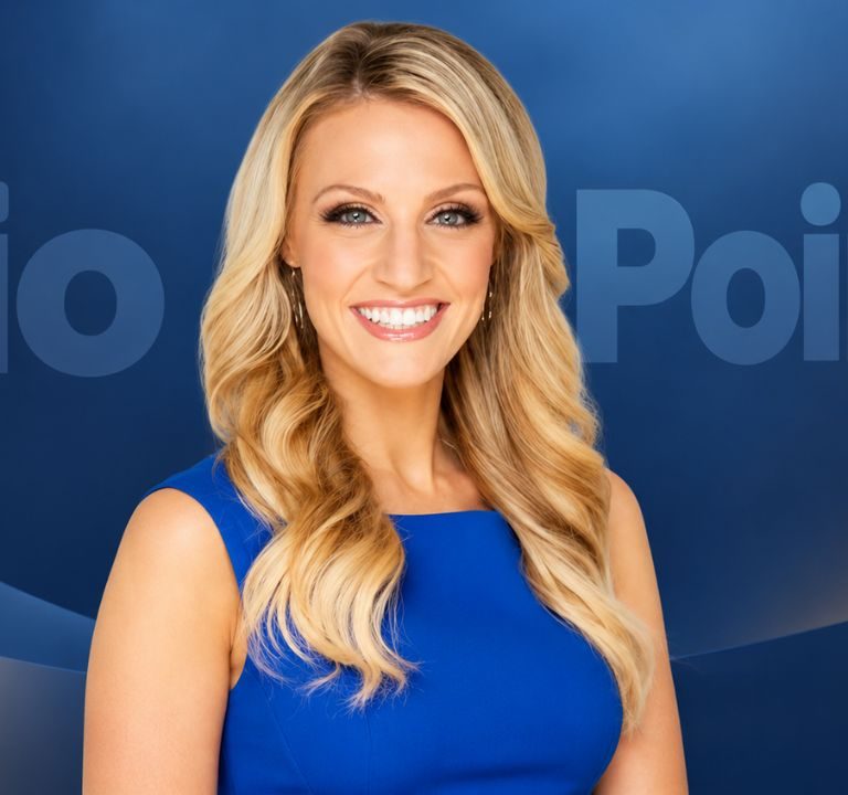 Carley Shimkus, Fox News anchor and carley shimkus husband Peter Buchignani's wife, on set at Fox and Friends First
